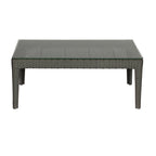 Mesa de Centro para Exterior de Ratán con Vidrio Templado LG143-4