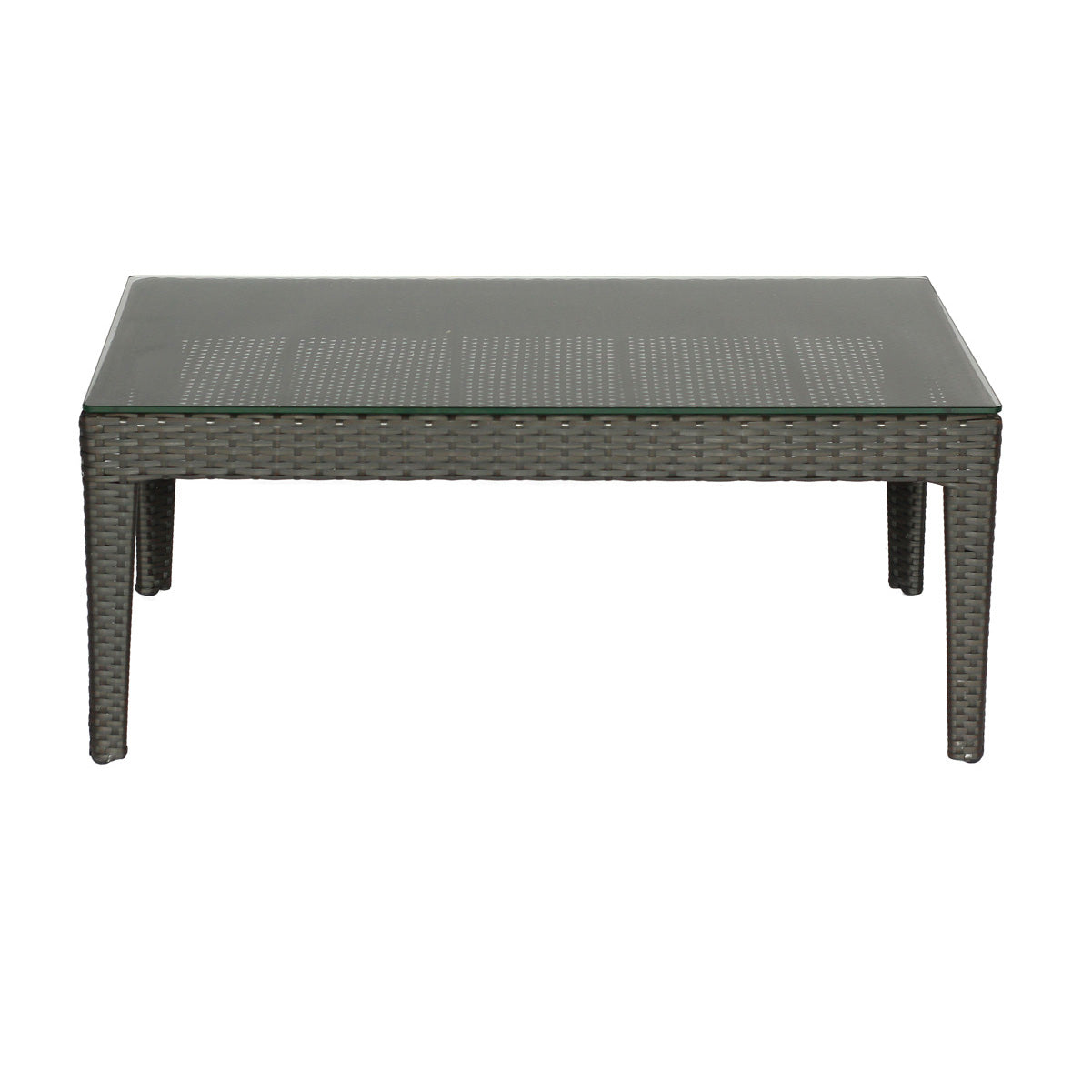 Mesa de Centro para Exterior de Ratán con Vidrio Templado LG143-4