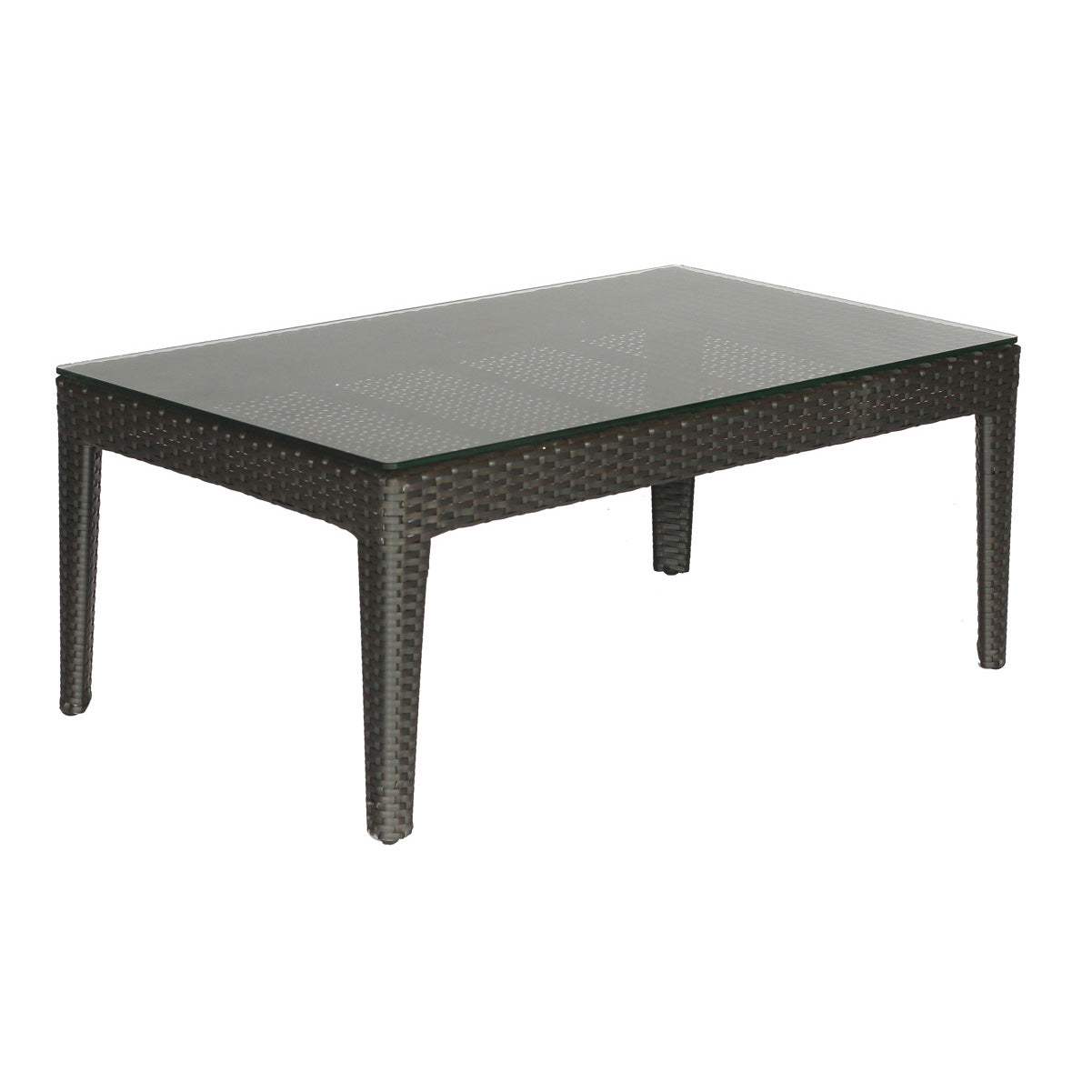 Mesa de Centro para Exterior de Ratán con Vidrio Templado LG143-4