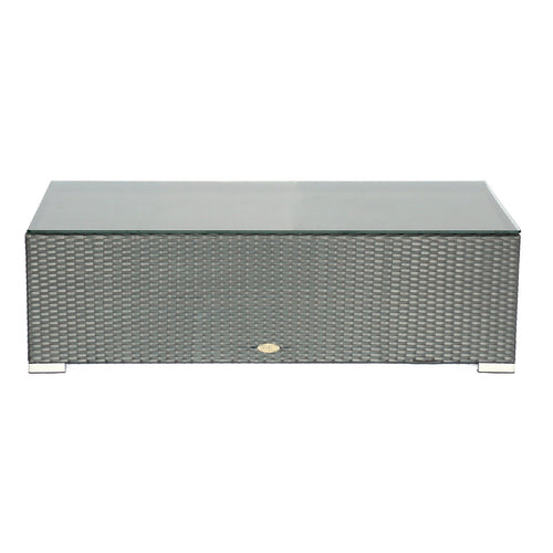 Mesa de Centro para Exterior de Ratán con Vidrio Templado LG818-2