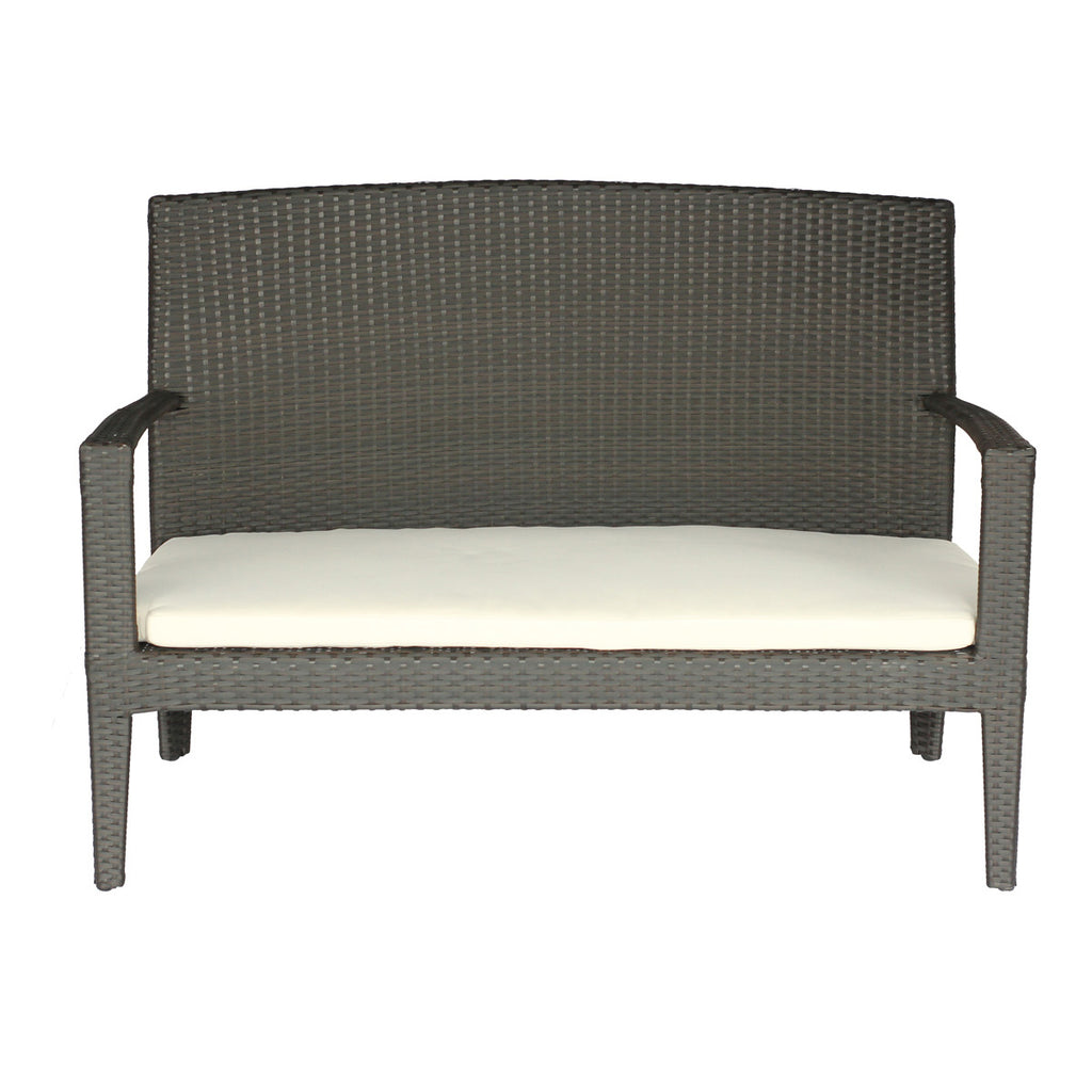 Sofá Love Seat para Exterior de Ratán con Cojín LG143-1