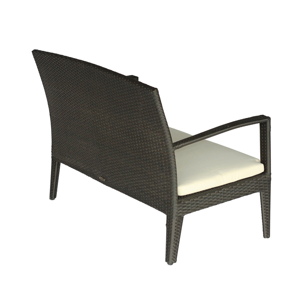 Sofá Love Seat para Exterior de Ratán con Cojín LG143-1