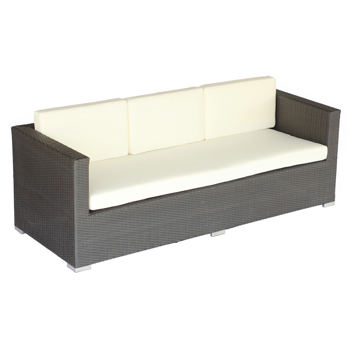 Sofá Triple para Exterior LG408-2 de Ratán Sintético y Aluminio